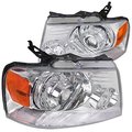 Overtime Projector Headlights for 2004-2008 Ford F150 - Chrome OV2654368